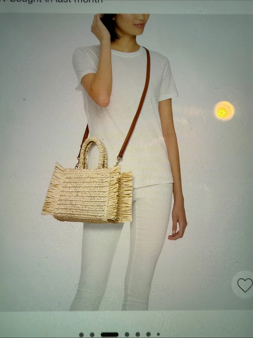Universal Thread Straw Fringe Small Detachable Strap Crossbody Tote handbag